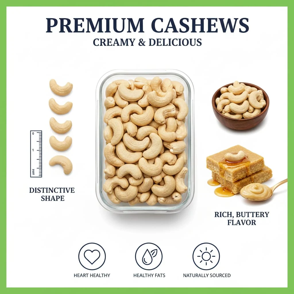 Premium Quality Kaju (Cashew Nuts) Fresh, Crunchy & Export Grade Dry Fruit in Pakistan Quality